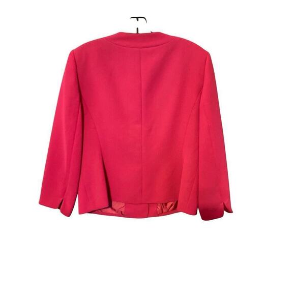 LE SUIT. Deep Pink Lined Long Sleeve Jacket. Size 10 Workwear. Formal Business - Picture 3 of 10